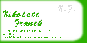 nikolett franek business card